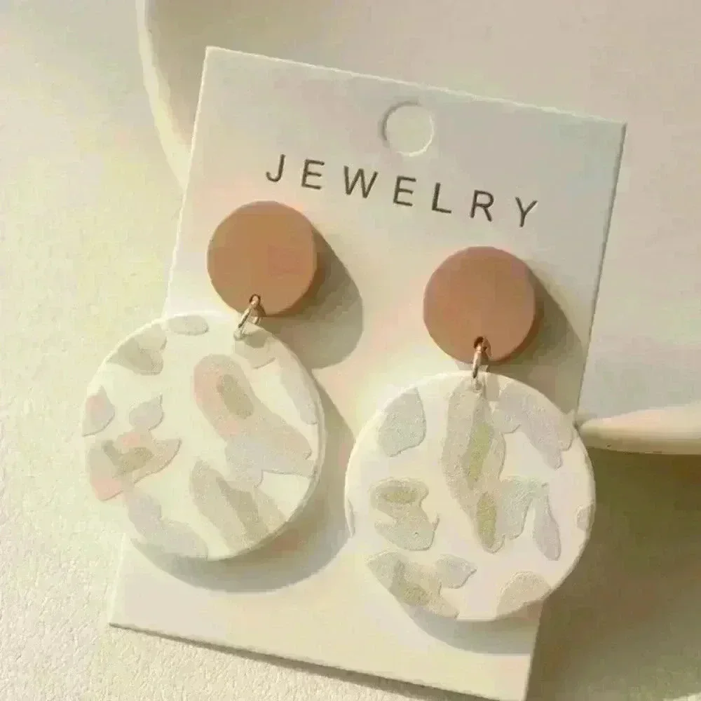 Boho Camouflage Polymer clay Earrings